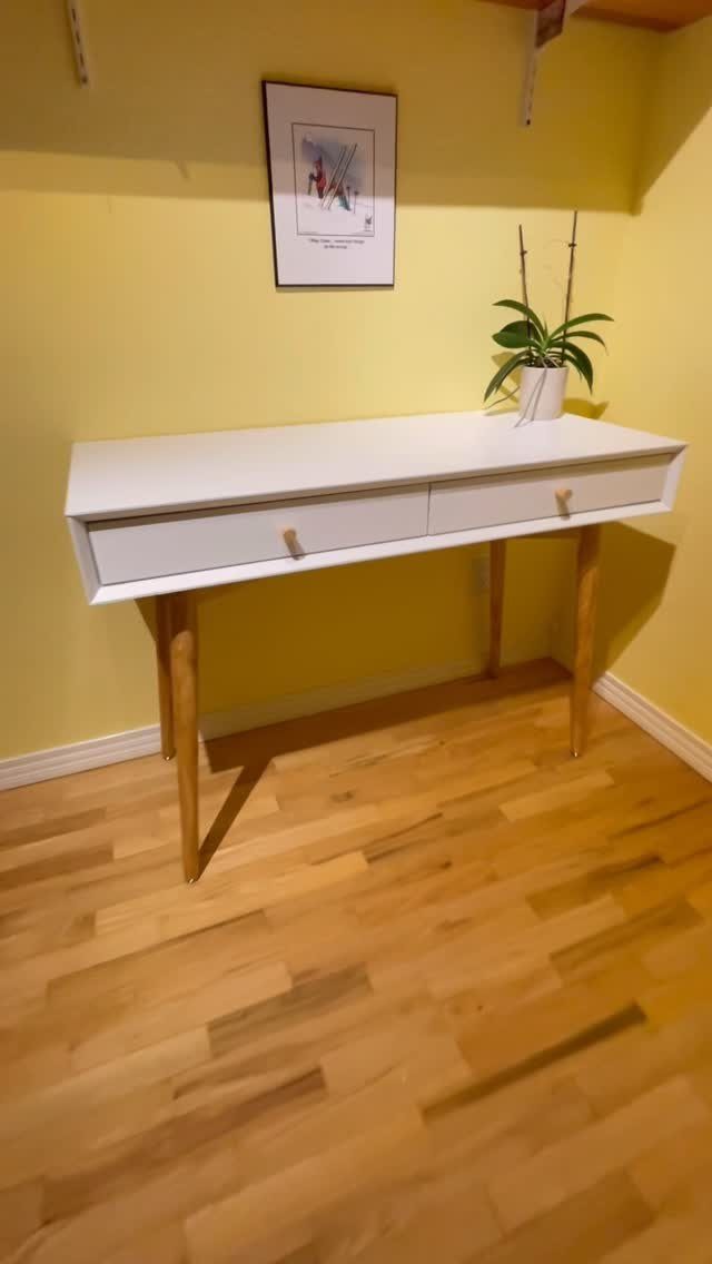 A console table Cameron built